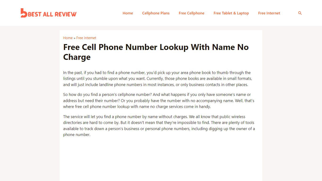 Free Cell Phone Number Lookup With Name No Charge 2022 - Best All Review